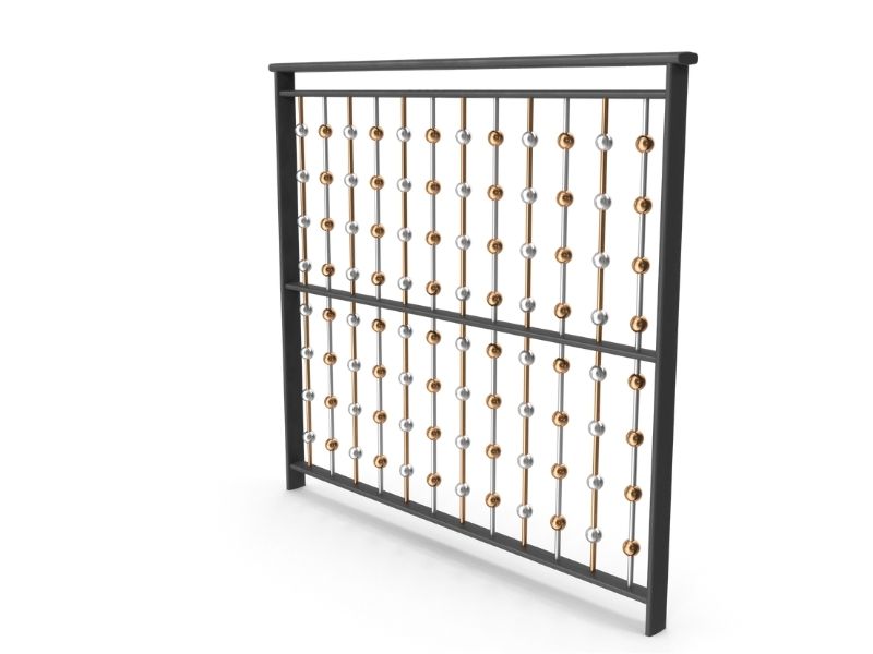 Garde-corps Avec Accessoires en Fonte et Métal